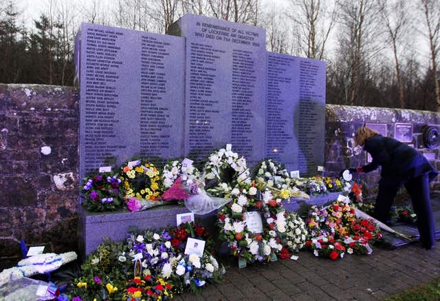 Lockerbie memorial wall