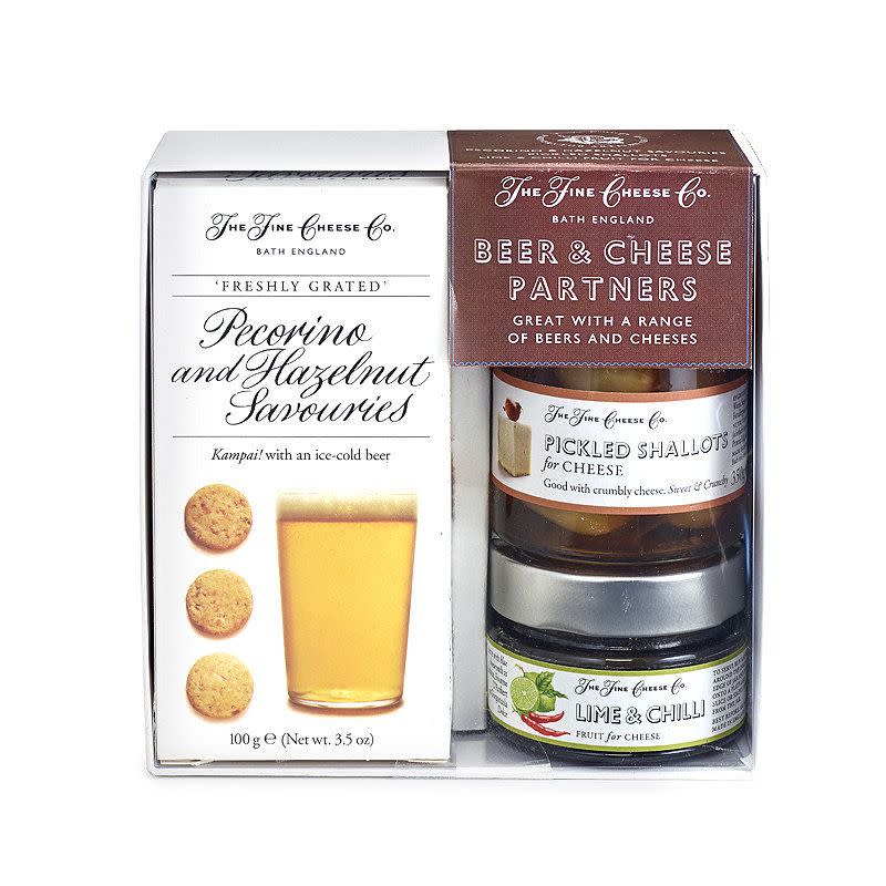 <p>Beer and cheese your thing? Then you'll love this, the set includes artisan cheeses along with pecorino and hazelnut savouries best teamed with a refreshing. chilled glass of beer. </p><p><a class="link " href="https://go.redirectingat.com?id=127X1599956&url=https%3A%2F%2Fwww.lakeland.co.uk%2F61765%2FFine-Cheese-Beer-%2526-Cheese-Gift-Set%3Fgclid%3DCj0KCQiA5dPuBRCrARIsAJL7oeiVUKkqyDUmG6-dMUHBpZMey691d-vMzpDI0thFWgonAjjbH1OPGrAaArFJEALw_wcB%26src%3Dgfeed%26ef_id%3DCj0KCQiA5dPuBRCrARIsAJL7oeiVUKkqyDUmG6-dMUHBpZMey691d-vMzpDI0thFWgonAjjbH1OPGrAaArFJEALw_wcB%253AG%253As%26s_kwcid%3DAL%252149%25213%2521381271540007%2521%2521%2521g%2521296314326679%2521&sref=https%3A%2F%2Fwww.delish.com%2Fuk%2Fcocktails-drinks%2Fg29855274%2Falcoholic-gift-guide%2F" rel="nofollow noopener" target="_blank" data-ylk="slk:BUY NOW;elm:context_link;itc:0;sec:content-canvas">BUY NOW </a> <strong>£16.99, Lakeland </strong></p>