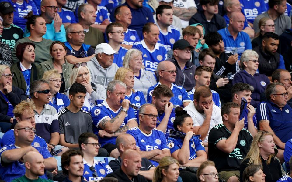 LCFC fans looking glum - PA