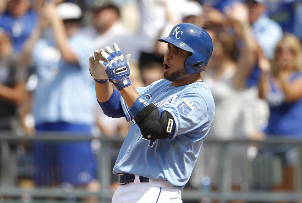 Omar Infante is pumped about playing the Tigers. (AP)