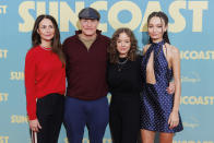 From left, producer Francesca Silvestri, Woody Harrelson, director Laura Chinn and Nico Parker pose for photographers during a photo call to promote the film 'Suncoast' in London, Sunday, Jan. 28, 2024. (Photo by Vianney Le Caer/Invision/AP)