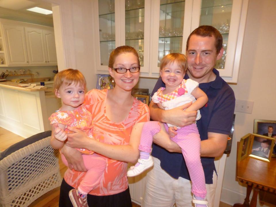 Ed Thompson with his wife, Laura, 29, and their daughters. (Photo: Courtesy of Ed Thompson)