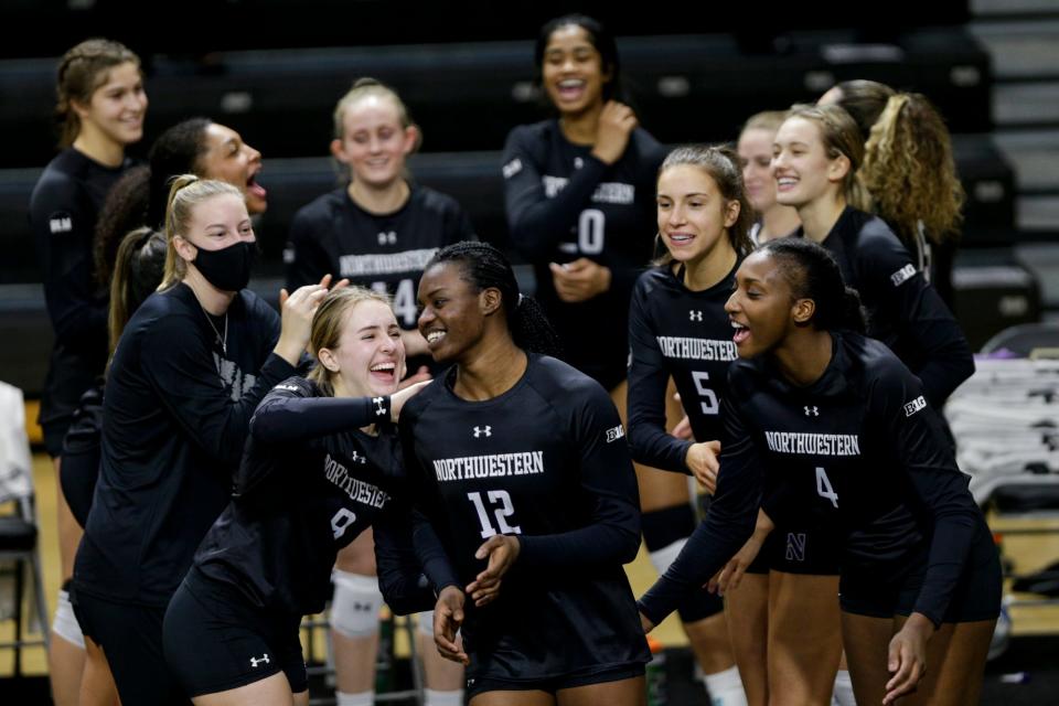 Outside hitter Temi Thomas-Ailara (12) left Northwestern with the fifth-most kills in program history.
