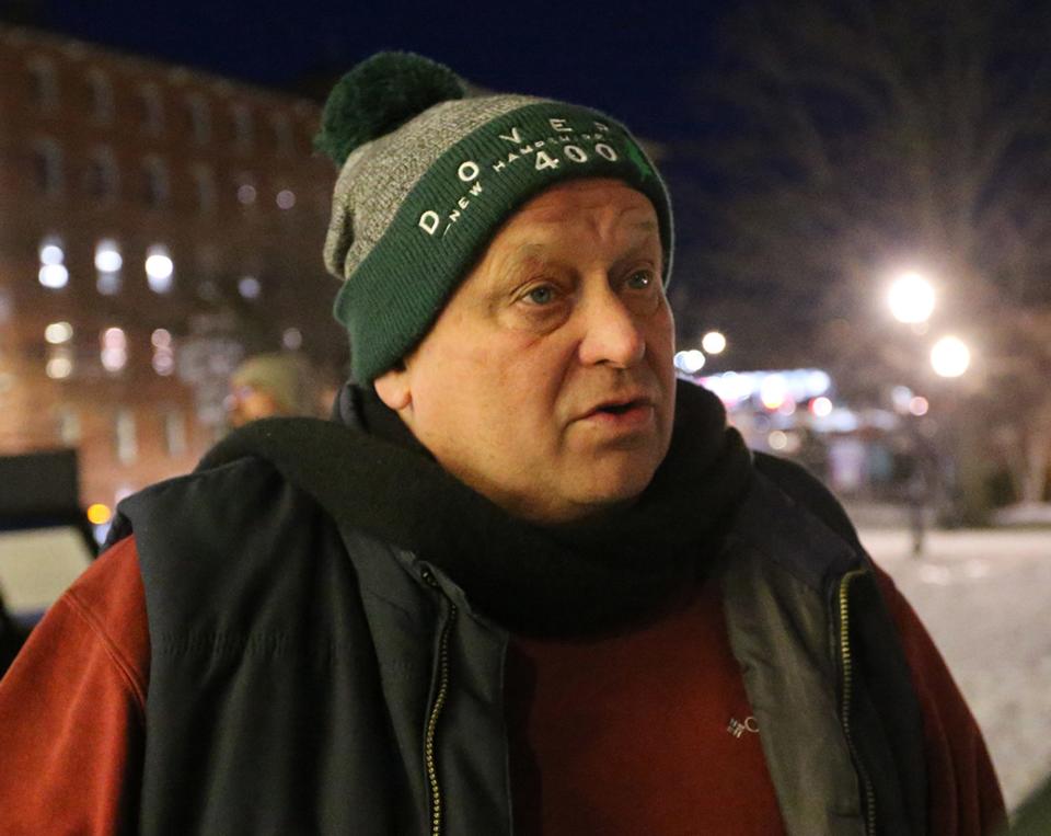 Dover Mayor Bob Carrier attends the homeless vigil at Henry Law Park Wednesday, Dec. 21, 2022.