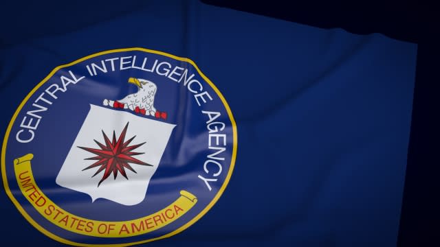 A Central Intelligence Agency flag is shown.