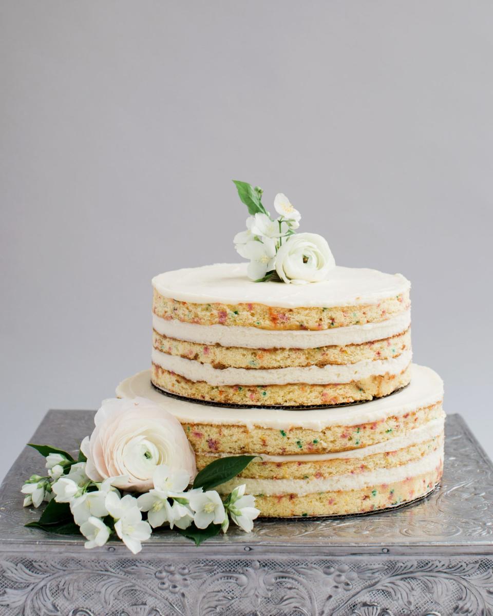 Colorful Naked Wedding Cake