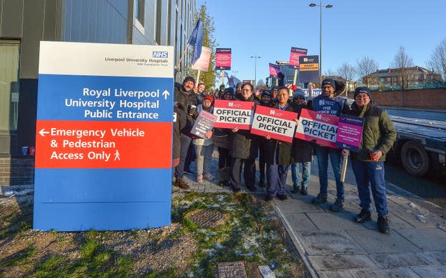 Two more days of strikes are taking place by nurses in England (Peter Powell/PA)