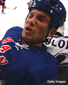 Closeup of Dallas Stars Sean Avery during game vs Los Angeles Kings.  News Photo - Getty Images