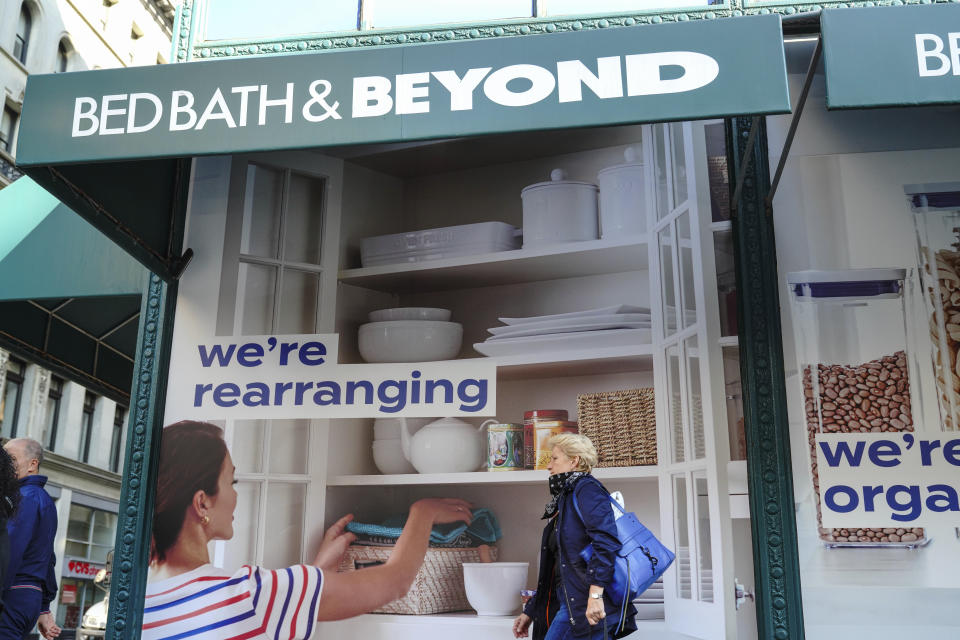 Photo by: John Nacion/STAR MAX/IPx 2020 9/22/20 A view of Bed Bath & Beyond Branch in New York City on September 22, 2020. Bed Bath & Beyond announced plans to permanently close about 200 stores over the next two years. This announcement appears to be the first iteration of that plan, report says.