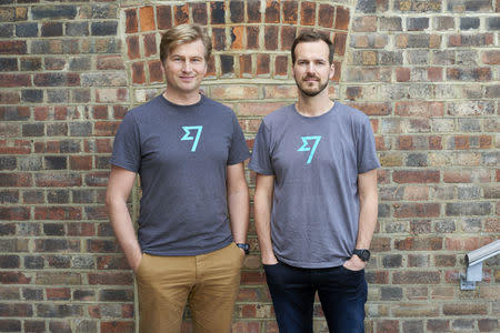 Undated handout image of TransferWise co-founders Kristo Kaarmann (L) and Taavet Hinrikus. TransferWise/Handout via REUTERS