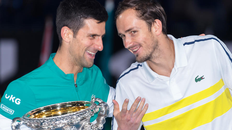 Daniil Medvedev and Novak Djokovic's vaccination status remains unknown heading into the 2022 Australian Open.