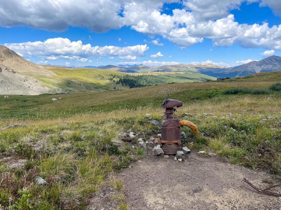 A rusty relic along the trail.