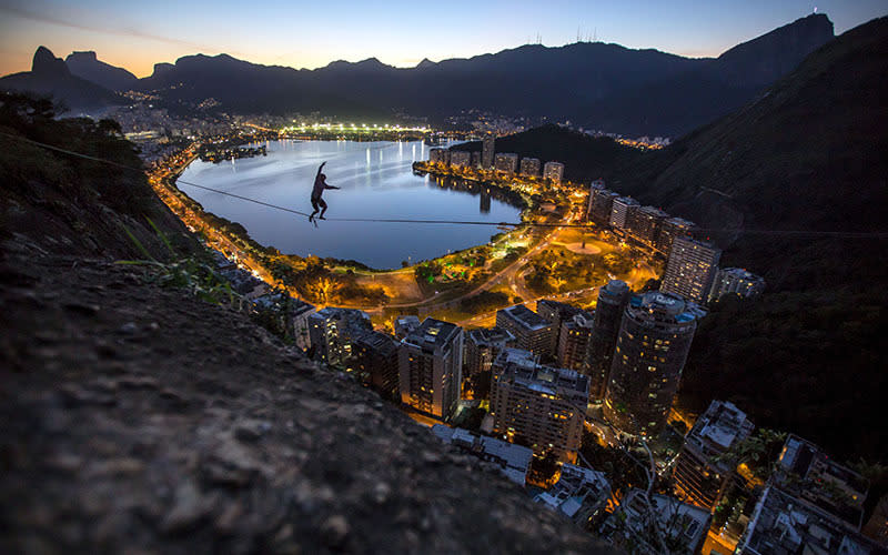 Daredevils walking the line above Rio