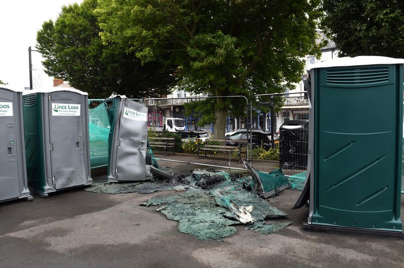 Three of the portaloos in Pier Gardens have been destroyed -Credit:Donna Clifford/GrimsbyLive