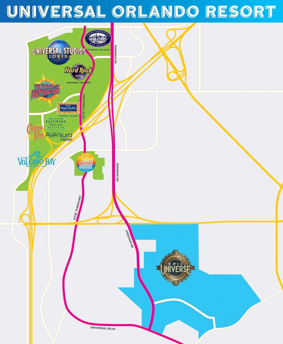 Here's a map of where the new theme park will be located.