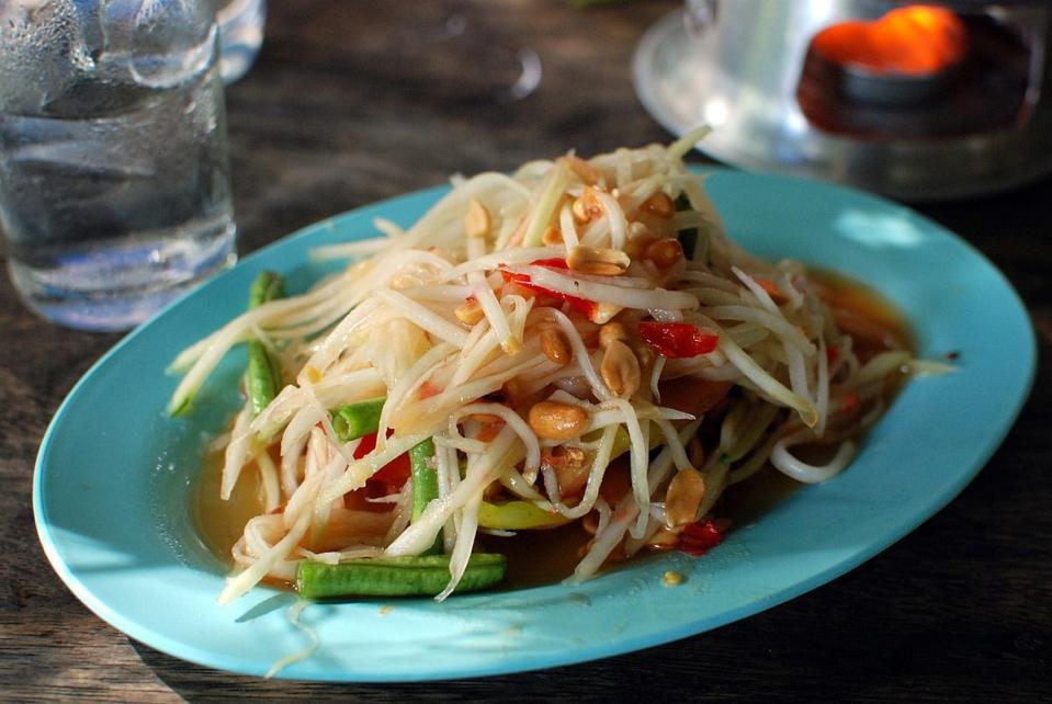 Green papaya salad is a joy (Wikipedia)