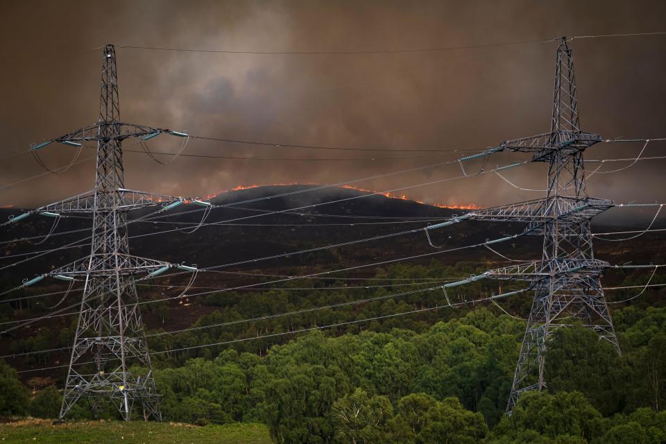 The wildfire near Cannich. (PA)