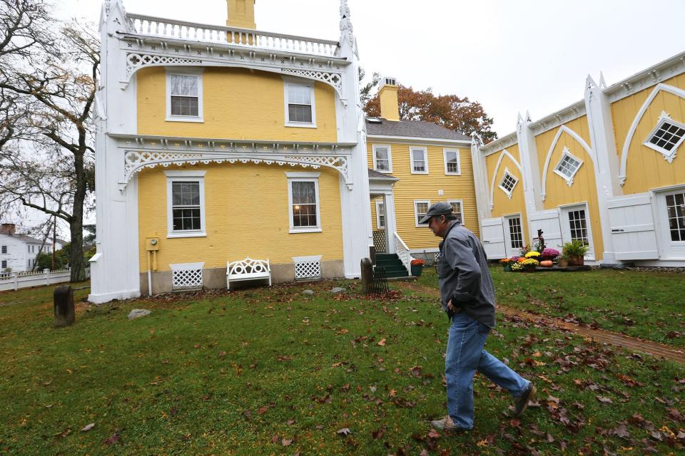 During an interview in the fall of 2023, Hunt Edwards talked about his hopes of restoring the unique trim of the Wedding Cake House in Kennebunk and how much money and energy it will take to complete the project.