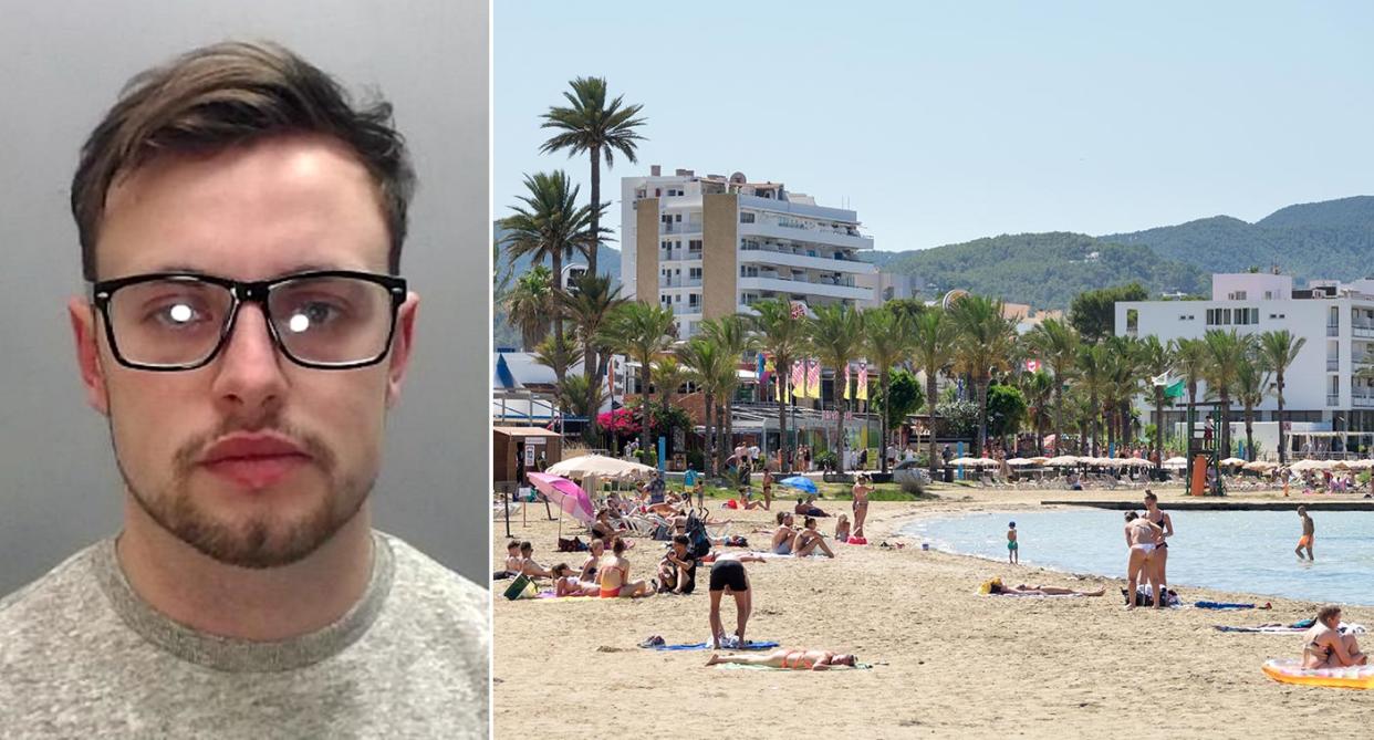 Brett Bridgen spent his ill gotten gains on a trip to Ibiza (SWNS/Getty)