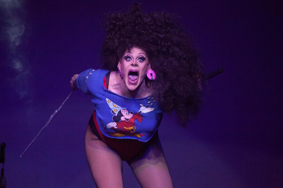 Thorgy Thor, seen here performing onstage during Logo's "RuPaul's Drag Race" in 2016, is scheduled to appear at Sarasota Pride Festival.