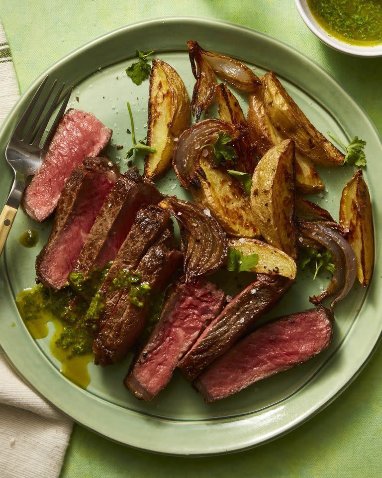 Herbed Mojo Steak and Crispy Potatoes