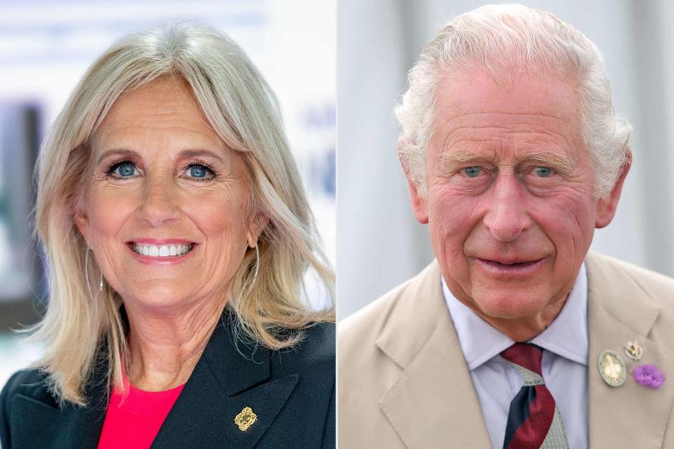 Roy Rochlin/Getty, CHRIS JACKSON/POOL/AFP via Getty  Dr. Jill Biden and King Charles