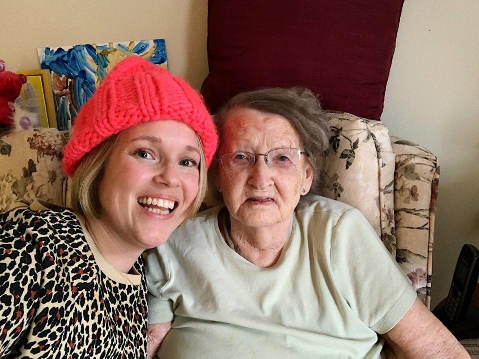 Vanessa Lodge with her grandmother, Shirley May Clouter. Lodge says the 95-year-old moved into a Guelph, Ont., long-term care facility in December 2021 and died earlier this month after contracting COVID-19. (Submitted by Vanessa Lodge - image credit)