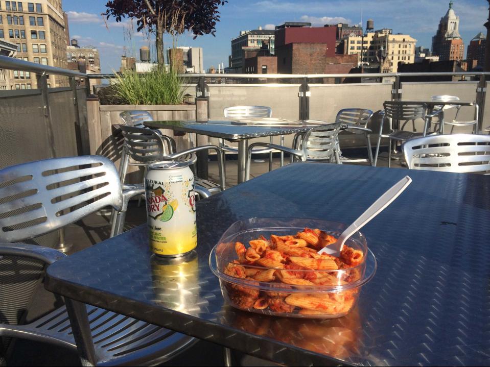 eating outside