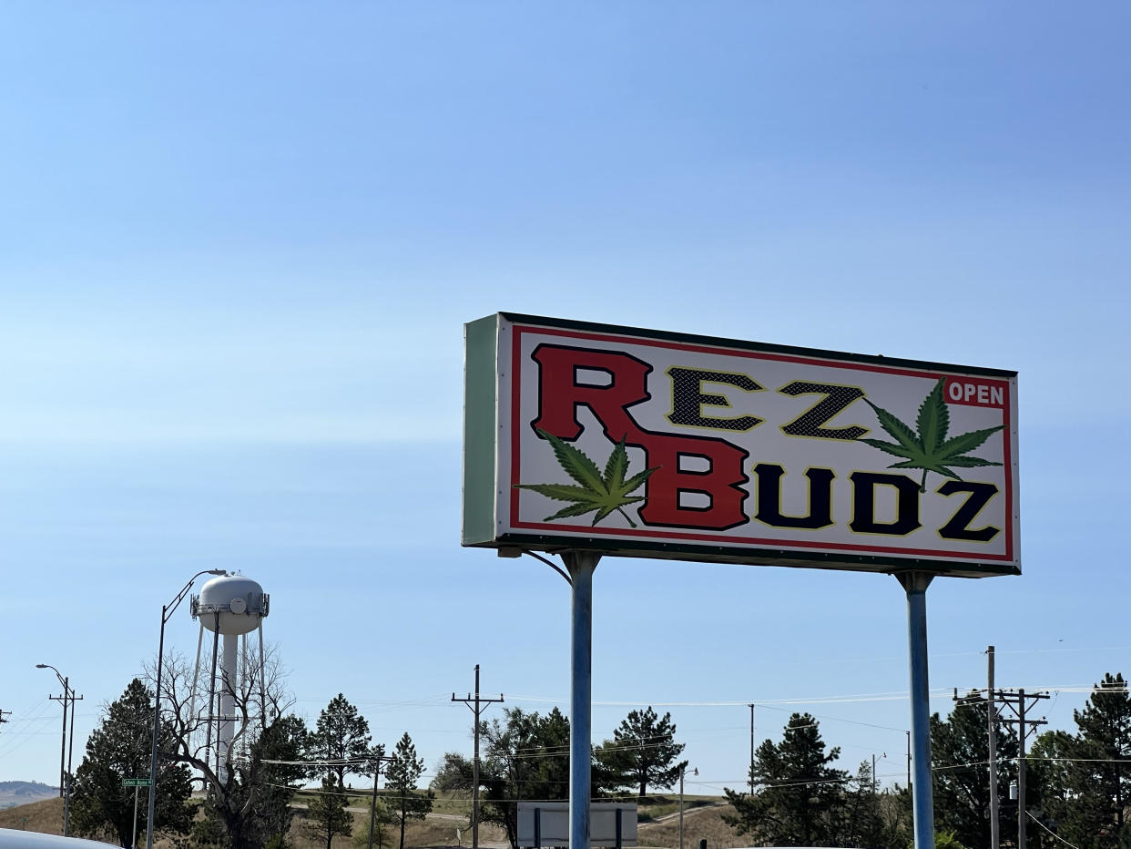 Rez Budz in Pine Ridge, South Dakota is one of six cannabis dispensaries on the Pine Ridge Indian Reservation. (photo by Darren Thompson)