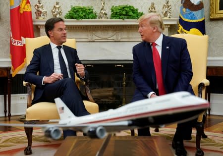 Trump meets with Netherlands' Prime Minister Rutte at the White House in Washington