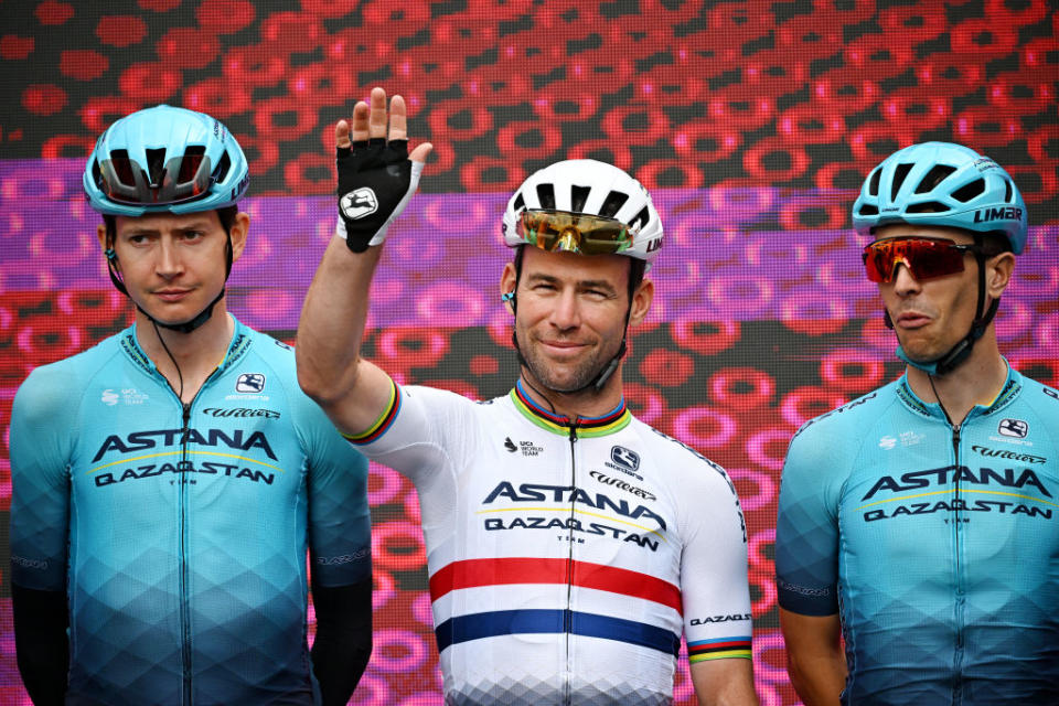 BRA ITALY  MAY 18 Mark Cavendish of The United Kingdom and Astana Qazaqstan Team C prior to the 106th Giro dItalia 2023 Stage 12 a 185km stage from Bra to Rivoli  UCIWT  on May 18 2023 in Bra Italy Photo by Stuart FranklinGetty Images