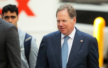 U.S. Attorney for the Southern District of New York Geoffrey Berman enters the courthouse ahead of a bail hearing in U.S. financier Jeffrey Epstein's sex trafficking case in New York City