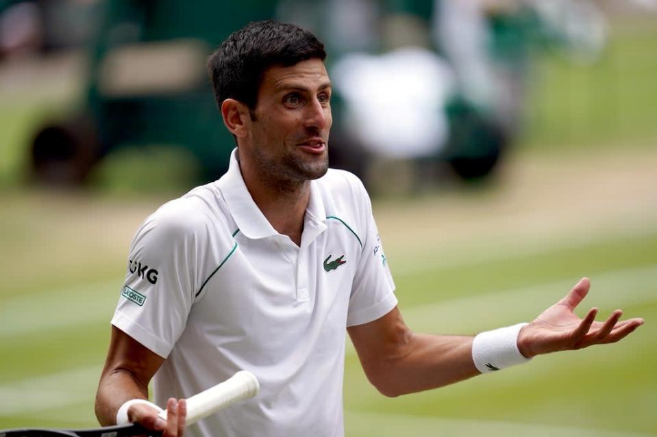 Novak Djokovic issued a statement on Wednesday (Adam Davy/PA) (PA Wire)