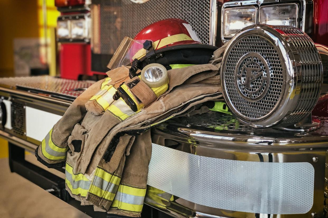 firefighter protection clothe in the fire station