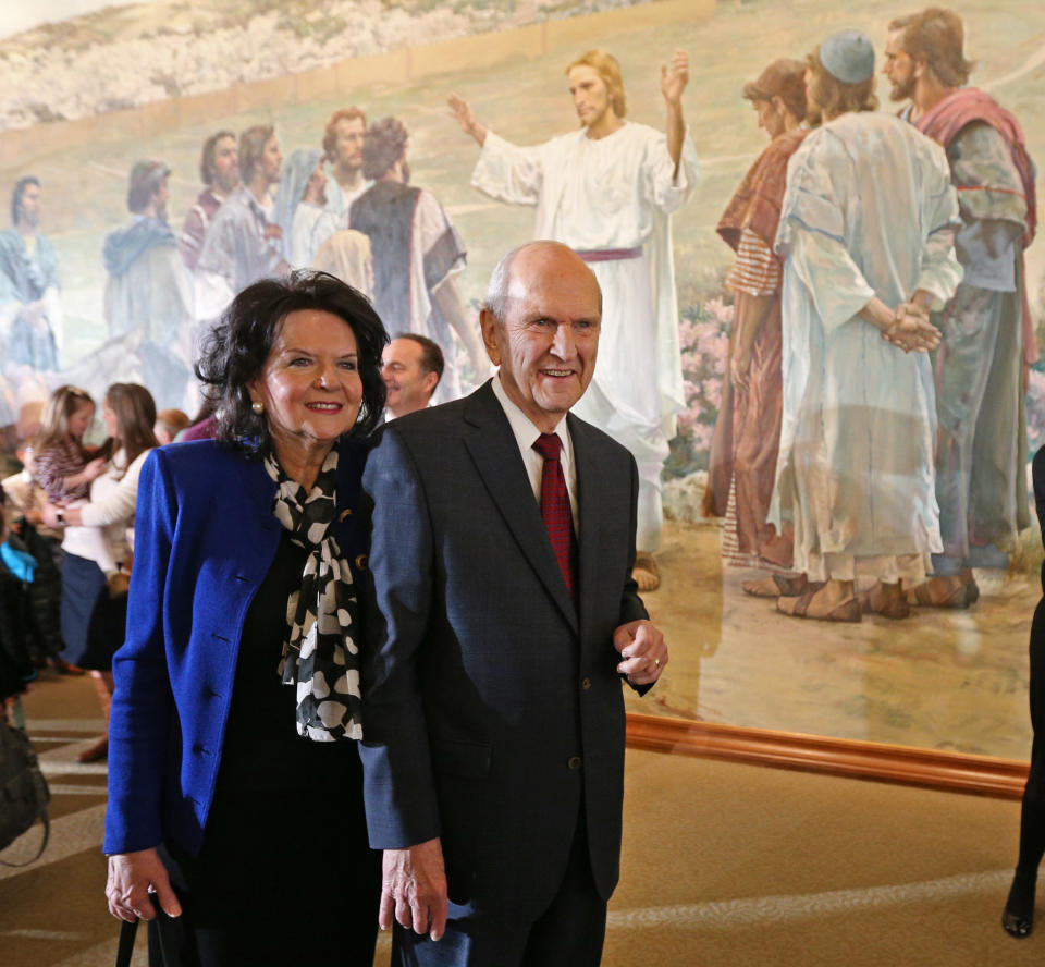 President Russell M. Nelson of the Church of Jesus Christ of Latter-Day Saints with his wife, Wendy L. Watson Nelson. (Photo: George Frey via Getty Images)