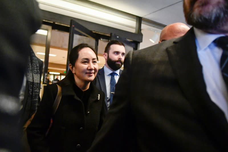 Huawei Chief Financial Officer Meng Wanzhou leaves B.C. Supreme Court on a break of her extradition hearing in Vancouver