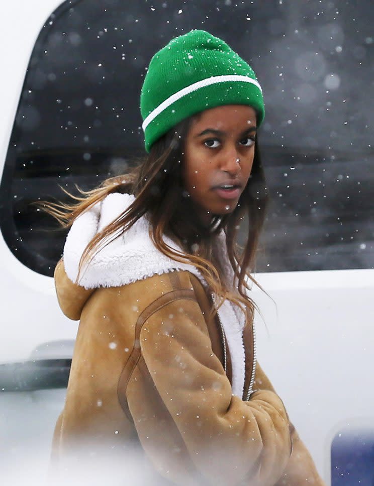 Malia Obama spent the holiday weekend on a ski trip with designer Monique Lhuillier and friends. (Photo: AP Images)