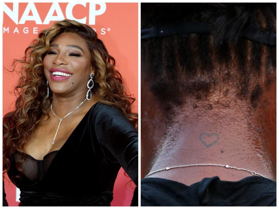 Serena Williams and her neck tattoo.