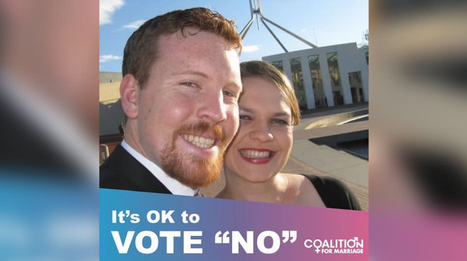 Mr Jensen has backed down on the promise to 'divorce' from his wife following the introduction of same-sex marriage. Source: Facebook