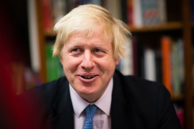 London Mayor, Boris Johnson, promotes his new book, The Churchill Factor at Politics and Prose bookstore.