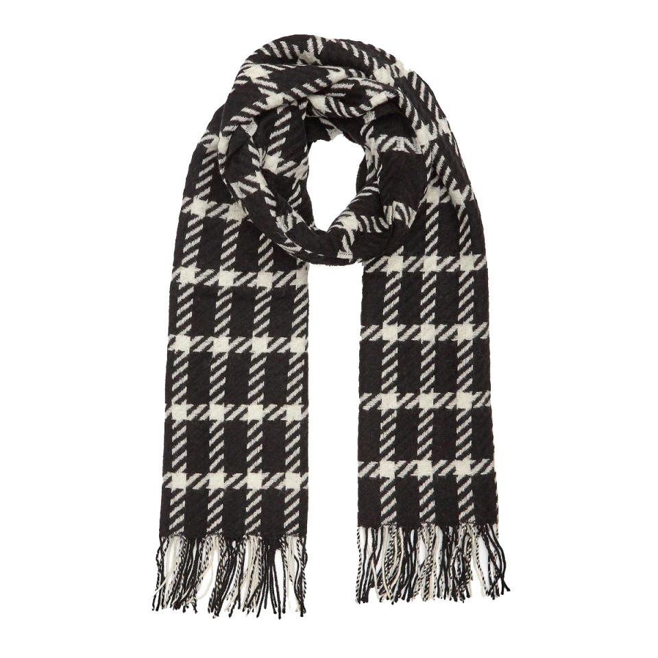 Checked Wool Scarf