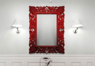 If you can, replace the mirror. Most rental bathrooms will come with a stock standard one fixed to the wall, so why not replace it and add a little character with a statement mirror that reflects your style. Look around at garage sales or op shops for pieces you can upcycle. <br><br><a rel="nofollow" href="https://au.lifestyle.yahoo.com/better-homes-gardens/renovation/h/24847773/how-to-make-a-sunburst-mirror/" data-ylk="slk:RELATED: How to make a sunburst mirror;elm:context_link;itc:0;sec:content-canvas" class="link ">RELATED: How to make a sunburst mirror</a>