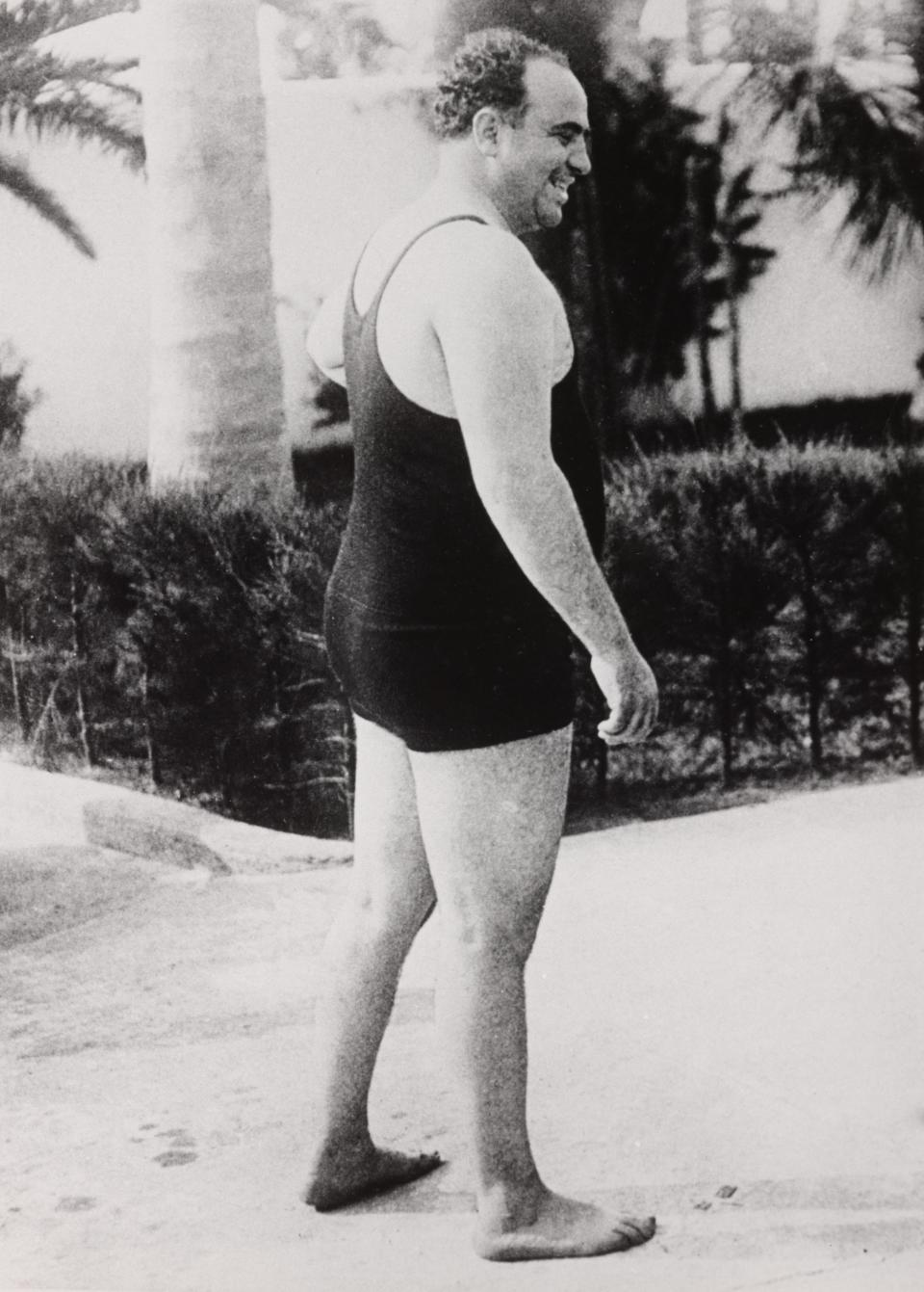 Capone at home in Miami, among the palm trees