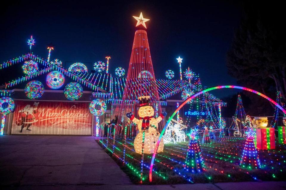 The Christmas light display at the DeBolt house on Parapet Court in Boise runs in a half-hour show from 5:30 to 10 p.m., or 11 p.m. on Fridays and Saturdays, until Jan. 2.