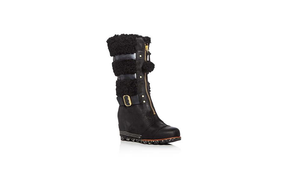 Sorel Helen Holiday Shearling Wedge Boots