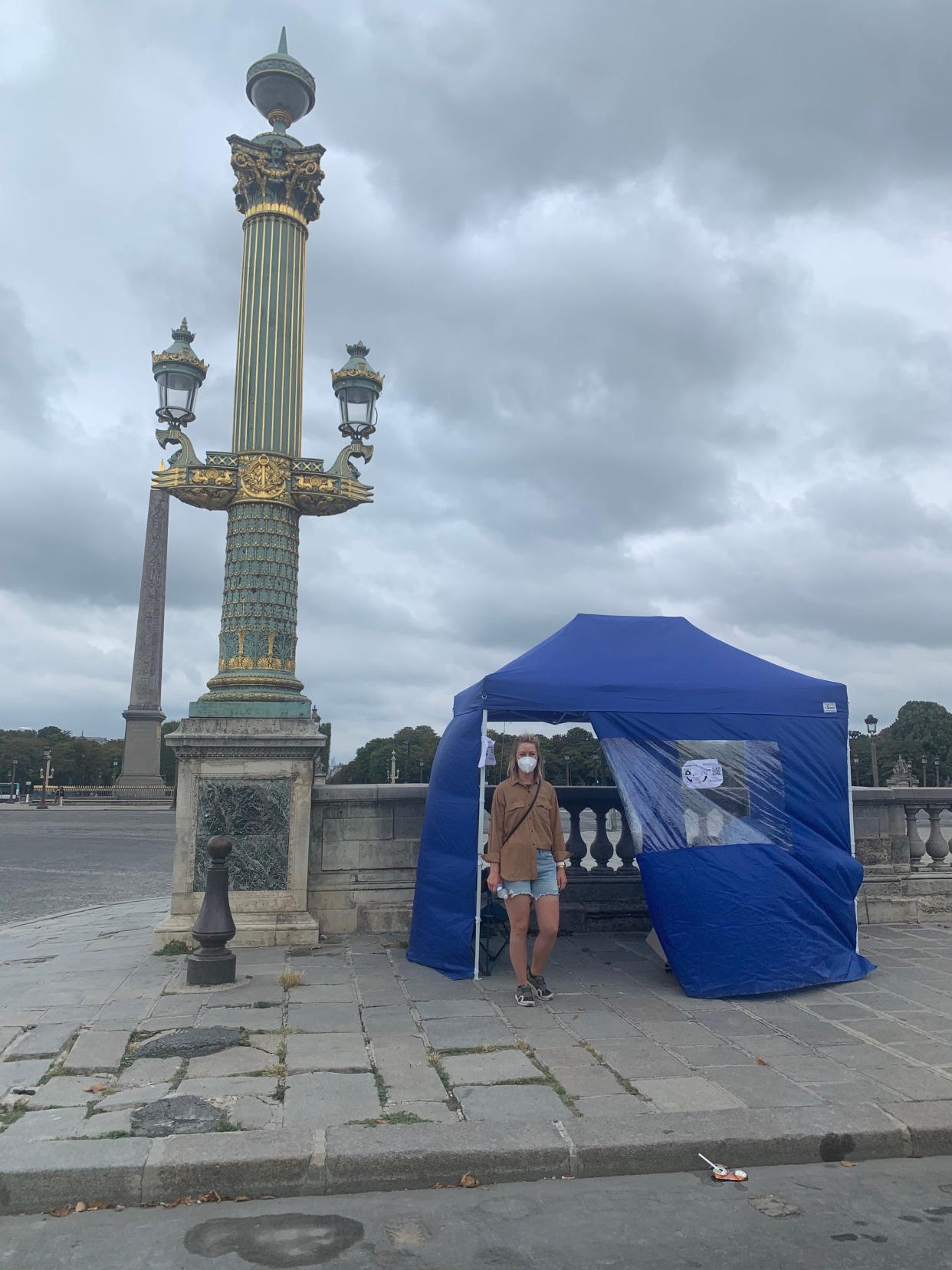 Jackson's travel companion was able to get her required COVID test at the Luxor Obelisk, clearing the way for her to return to the U.S.