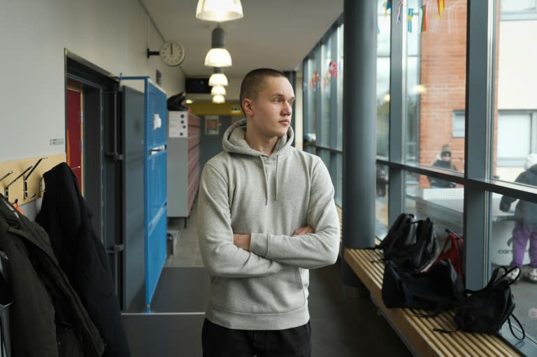 Etu Varis, ancien élève de l'école Itä-Suomen, à Lappeenranta, en Finlande, le 17 avril 2024 (Alessandro RAMPAZZO)