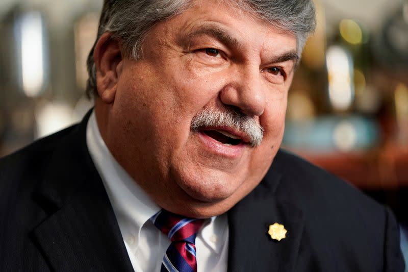 FILE PHOTO: President of the AFL-CIO Richard Trumka speaks about his role in securing labor protections in the USMCA trade agreement in Washington