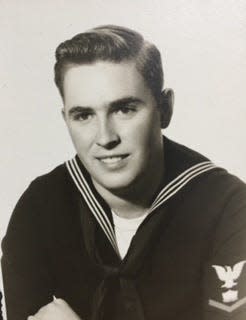 Tom Hoffman is shown during his Navy service.