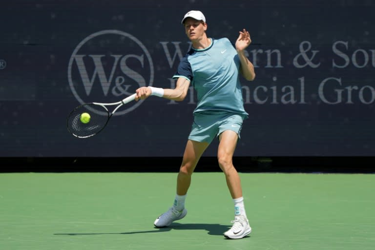 World number one Jannik Sinner from Italy defeated American Alex Michelsen and reached the third round of the ATP and WTA Cincinnati Open (Dylan Buell)